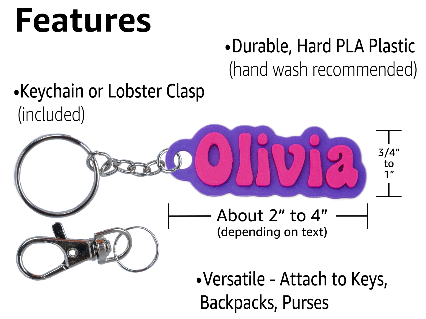 Custom Color Keychain