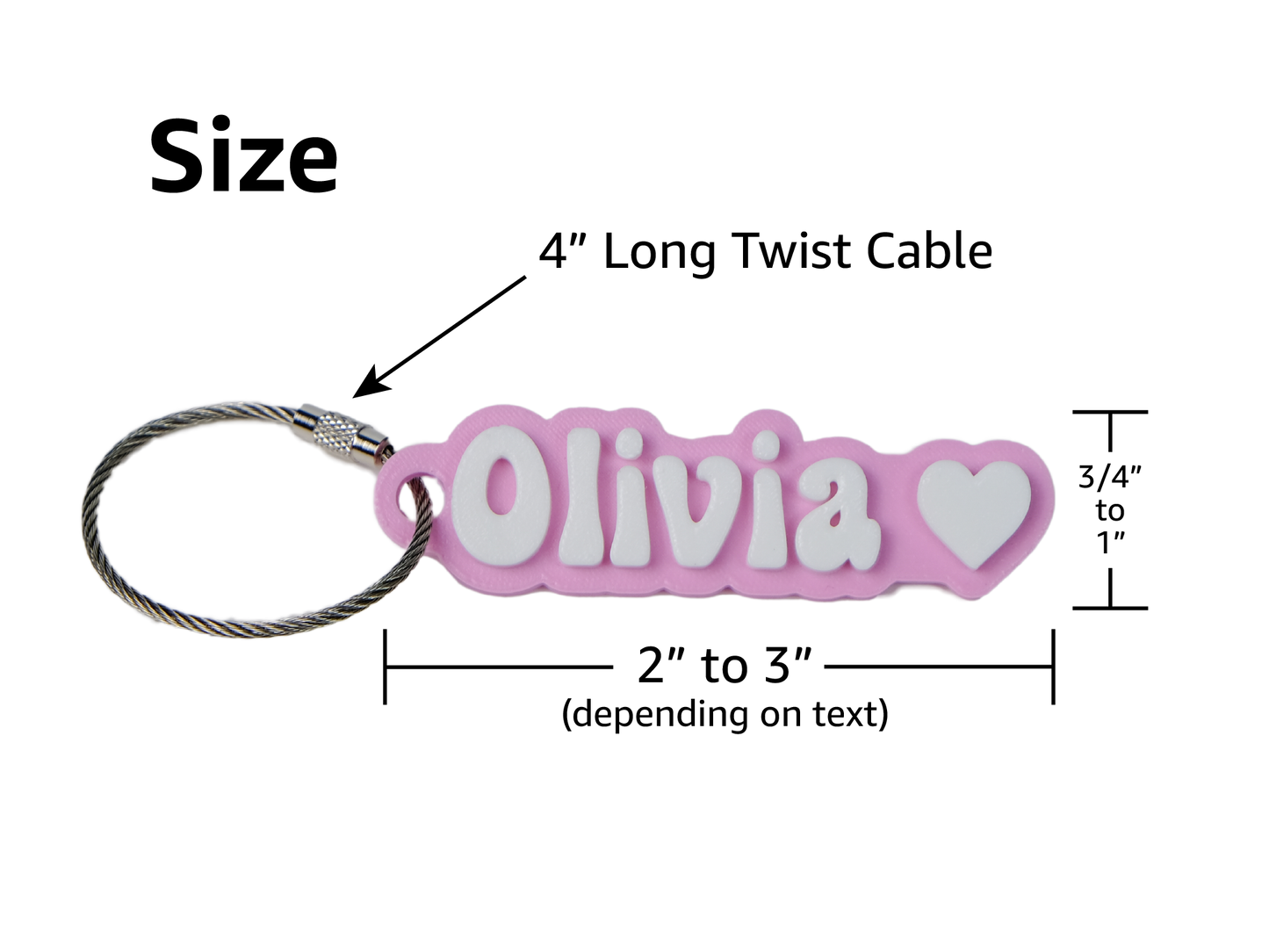 Custom Color Water Bottle Name Tag