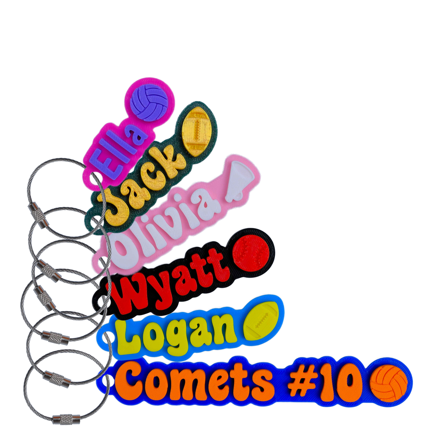 Custom Color Water Bottle Name Tag